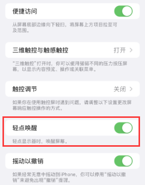 龙湖苹果授权维修站分享iPhone轻点无法唤醒怎么办 