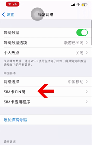 龙湖苹果14维修网分享如何给iPhone14的SIM卡设置密码 